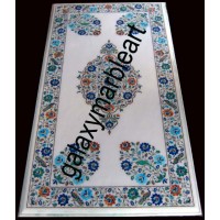 Beautiful marble dining table top with inlay work  66x36" WPRE-663601